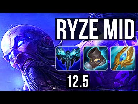 RYZE vs EKKO (MID) | 8/1/7, Godlike, 300+ games | NA Master | 12.5