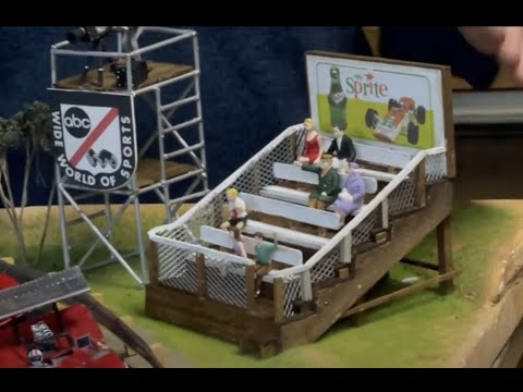 How to build a realistic simple 1/32 scale model grandstand for your slot car layout
