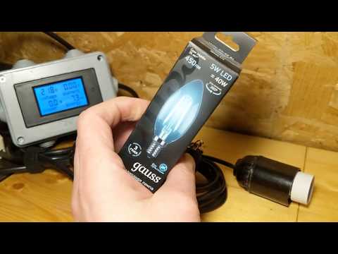 Экспресс-тест лампы Gauss 103801205 LED Filament Свеча E14 5W 450lm 4100К 1/10/50