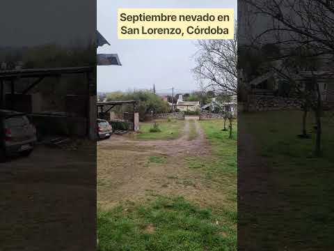 Nevada de septiembre en San Lorenzo, traslasierra, Córdoba.