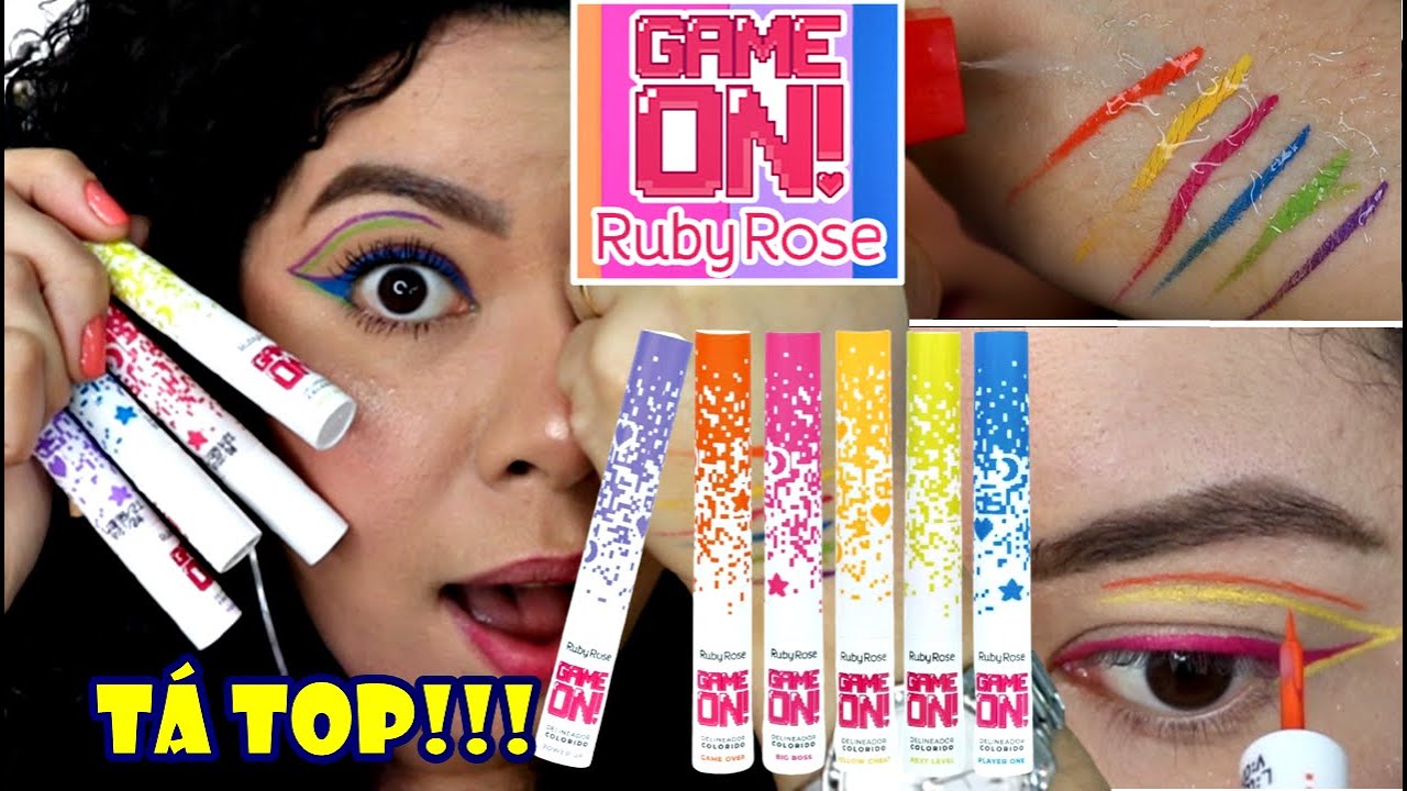 TESTEI OS DELINEADORES * GAME ON * DA RUBY ROSE