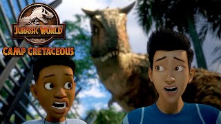 In the Carnotaurus Cage | JURASSIC WORLD CAMP CRETACEOUS | NETFLIX