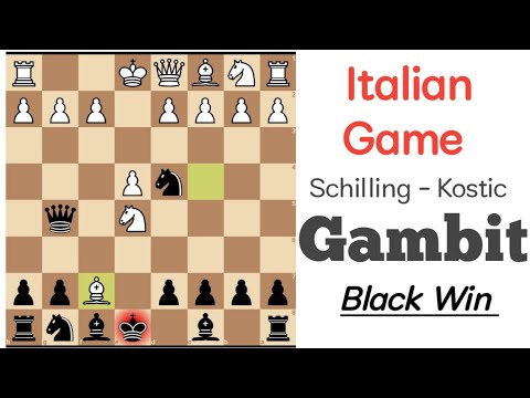 Show This To Your Friends And They Will Start Playing Chess! Italian Game Schilling Kostic Gambit.