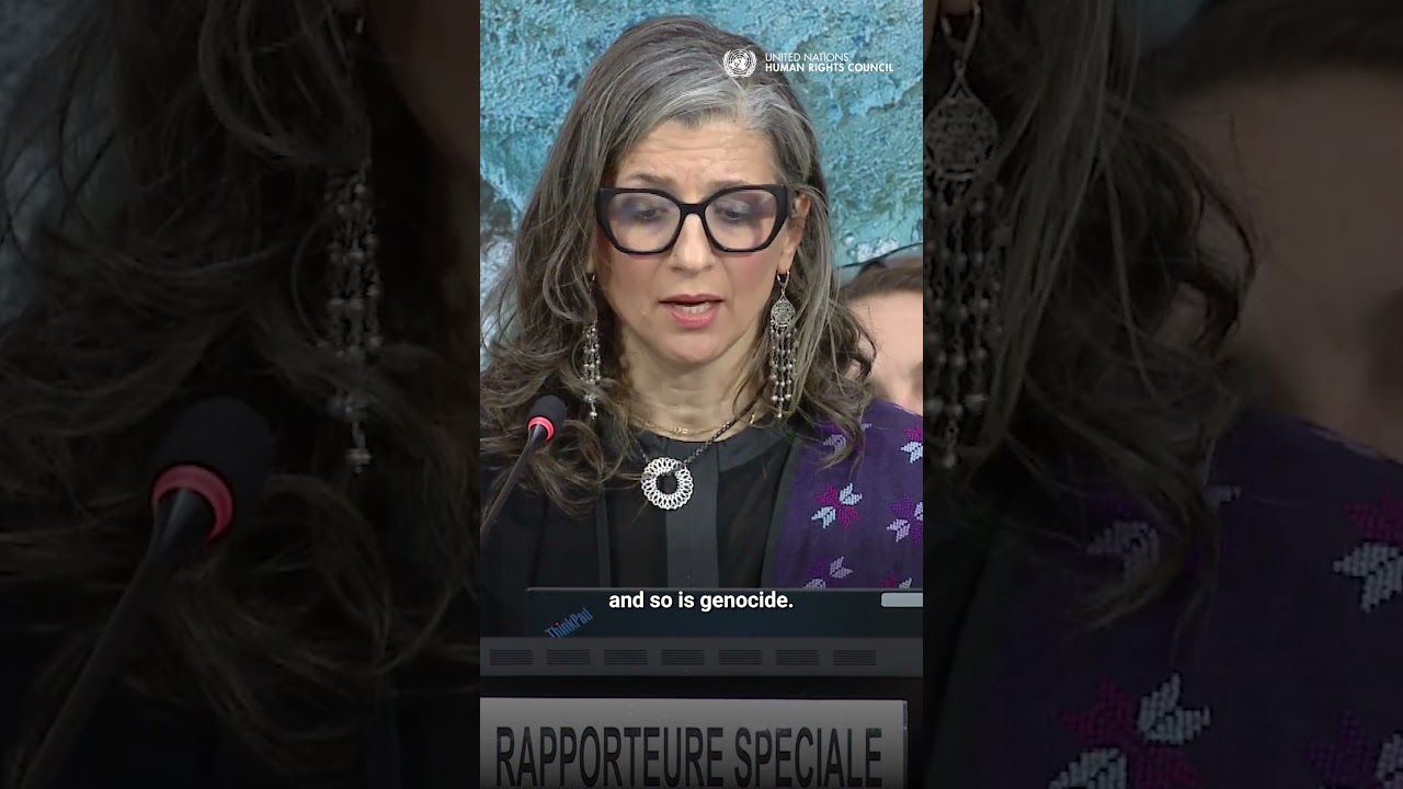 Francesca Albanese tells UN that "genocide has become the ultimate form of torture" of Palestinians