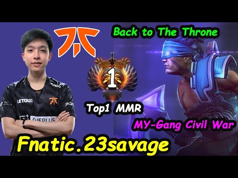 Fnatic 23savage - [Anti Mage] Back to The Throne Top1 MMR Beast Carry Dota 2 pro Gameplay