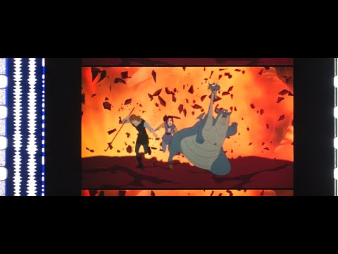 Quest for Camelot (1998), 35mm film trailer, scope hard matte 16:9 ratio, 4K with a Gugusse Roller.