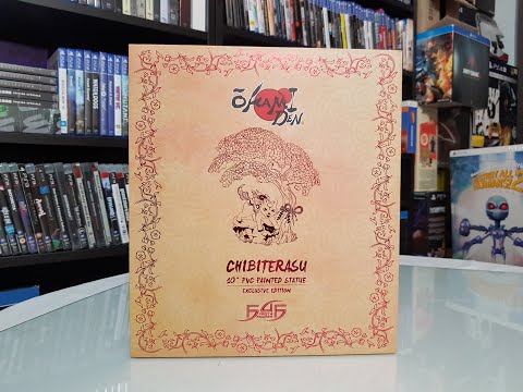 Okami Den Chibiterasu 10'' PVC Statue Exclusive Edition unboxing