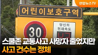 스쿨존 교통사고 사망자 줄었지만…사고 건수는 정체 / 연합뉴스TV (YonhapnewsTV)