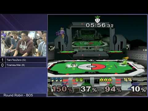 SG 20.5 SSBM - Wei/Tiramisu (Blue) vs. TecZero/Tian (Green) - Melee Doubles RR