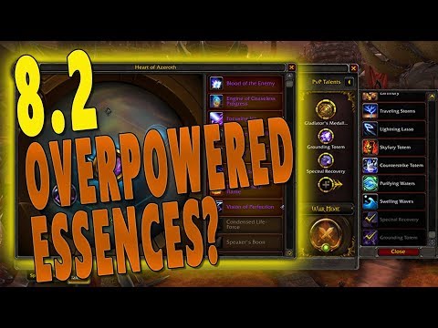BfA 8.2 *OVERPOWERED* PvP Talents Made Into PvE Essences? Healer Essence Preview & Changes | 8.2 PTR