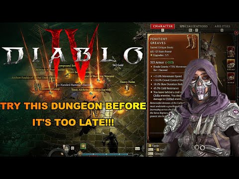 Diablo 4 - Try This Dungeon Before It's To Late - Easy Legendary and XP Farm
