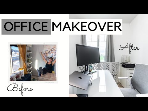 HOME OFFICE MAKEOVER 2021 work from home setup | BEFORE & AFFTER