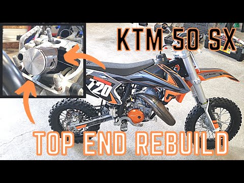 KTM 50 SX Top End Rebuild - New Piston Kit