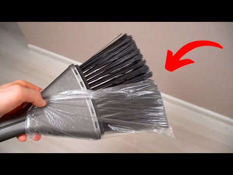 Metti 1 sacchetto di plastica sulla scopa! e non spazzerai mai come prima! trucco ingegnoso