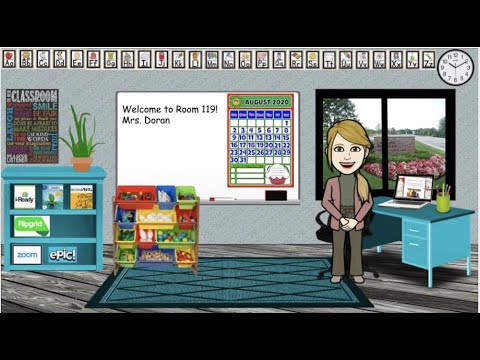 Part of a video titled Bitmoji Classroom Background - YouTube