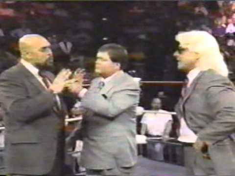 Ric Flair brings back Arn and Ole Anderson 1989