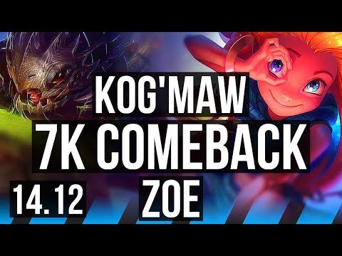 KOG'MAW vs ZOE (MID) | 7k comeback | EUNE Diamond | 14.12