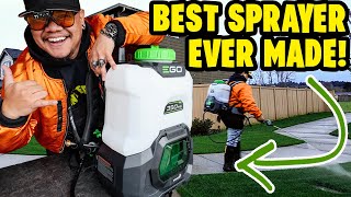 THE BEST BACKPACK SPRAYER EVER MADE! Full review & FERTILIZER SPRAY ~ EGO POWER+ SPRAYER!