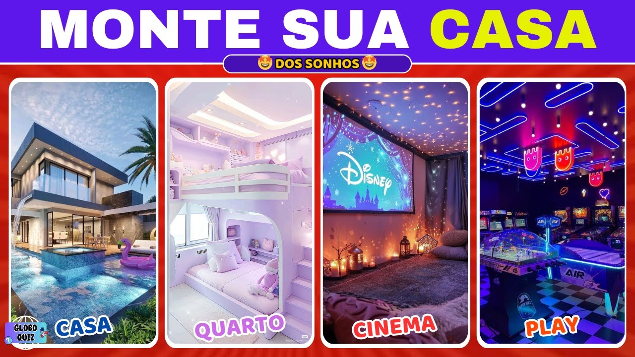 🏠🤩 MONTE SUA CASA DOS SONHOS 🐶 | #quiz #globoquiz