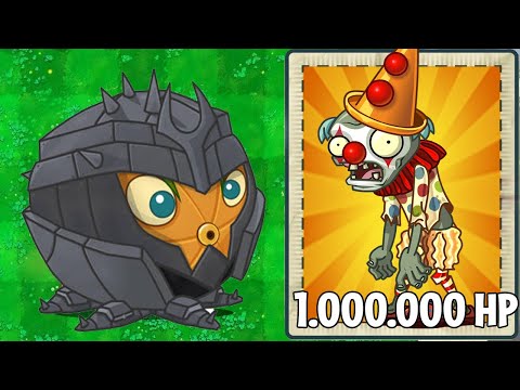 PvZ 2 Challenge - Every Plant Level 100 Vs Super Carnie Conehead Zombie 1 Million HP