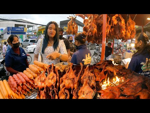 Yummy Yummy Grilled Ducks - The Best Outdoor Meal @Chhouk Meas Market in Phnom Penh