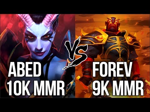 Abed [QoP] The first 10k Player vs Forev [Ember] 9k Slayer Mid Battle -  Dota 2