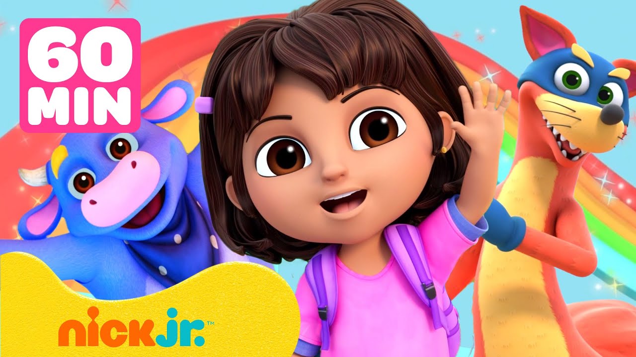 Dora | Maratona de EPISÓDIOS COMPLETOS da Dora! ➡️ | 5 Episódios em 1 Hora! | Nick Jr. em Português