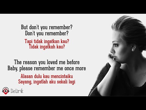 Don't You Remember - Adele (Lirik Lagu Terjemahan)