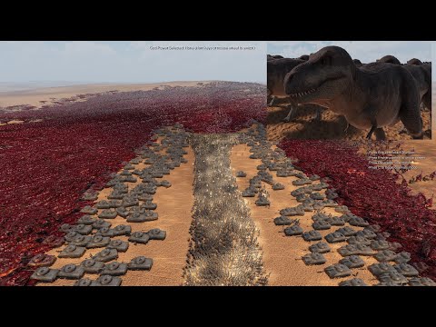 100,000 T-REX vs 200,00 U.S. Modern Soldiers and Tanks ! - Ultimate Epic Battle Simulator 2 UEBS 2