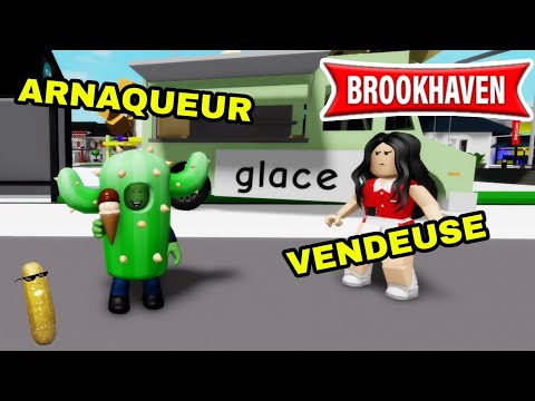 CACTUS ARNAQUE UNE VENDEUSE DE GLACE AU CORNICHON ! BROOKHAVEN RP - ROBLOX