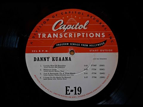 Danny Kuaana w Bernie Kaai steel guitar E 19 Transcription 1940s
