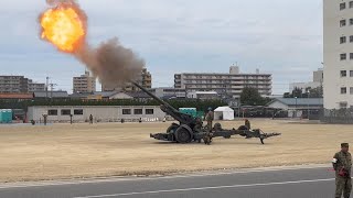 155mm榴弾砲FH70の展示【守山駐屯地記念祭】