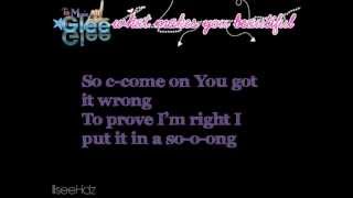 Glee - What makes you beautiful LYRICS.wmv