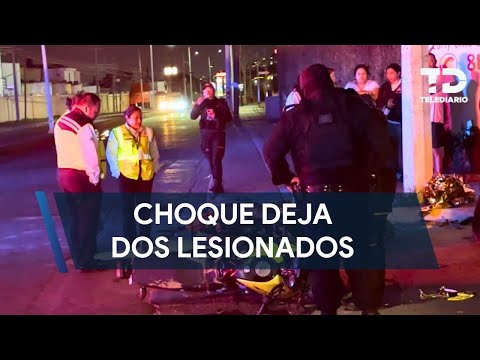 Choque deja tres lesionados en la colonia La Estanzuela en Monterrey