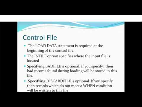 107. SQL Loader to Load Data in Database