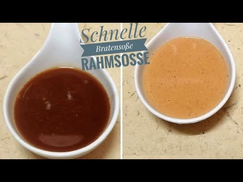 Rahmsoße und "Bratensoße", ohne Fleisch ganz schnell gezaubert!