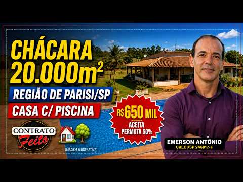 # 🌳 20 MIL M² NO INTERIOR DE SÃO PAULO | CHÁCARA COM PISCINA