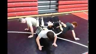 preview picture of video 'Hebron Wrestling: 4-man push ups'
