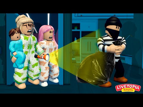 A CASA DA VOVÓ FOI INVADIDA POR UM LADRÃO! Family Roleplay ROTINA Livetopia - ROBLOX