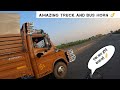 क्या बजाया है इसने 2 Amazing Truck And Bus Horn On Indian Road Horn Pr