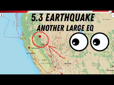New Large Earthquake near Susanville California. This one bigger at 5.3 EQ Tuesday Night