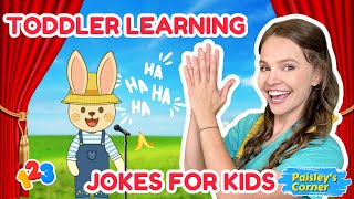 Toddler Learning Video - Learn Animals & Jokes at Cotton’s Puppet Theater | Jokes for Kids