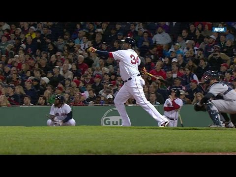 NYY@BOS: Ortiz conecta un jonrón solitario entre el jardín derecho y central