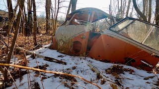 FREE Rare 23 Window VW Bus in Woods - Kombi Rescue Found sitting 40 years