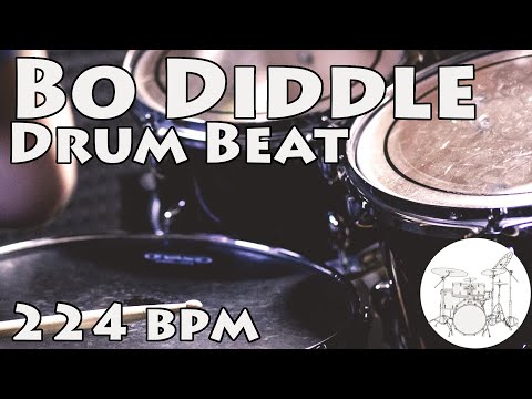 Play along Drums | Bo Diddle Beat 224 bpm
