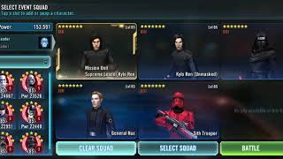 SWGOH GL Kylo SLKR event Tier 5 100% Win