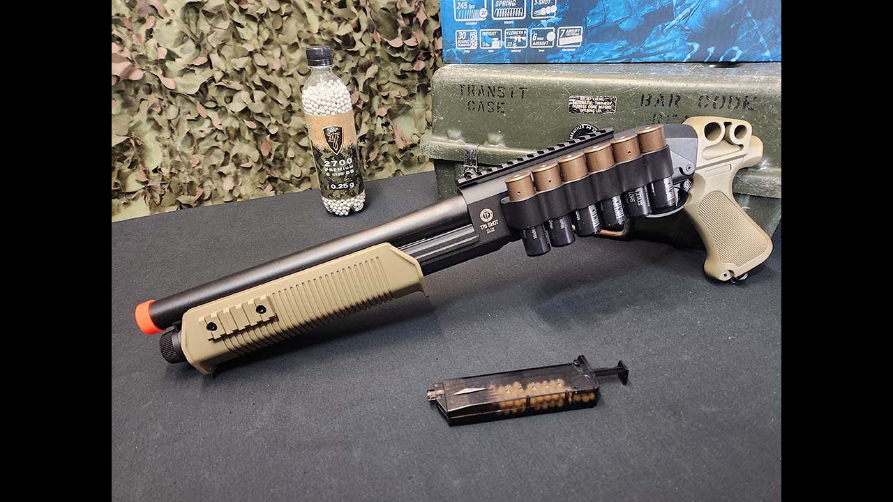 Tactical Force Tri-Shot Shotgun-6mm-Black/Tan YouTube Video ID KUPATuGBbec