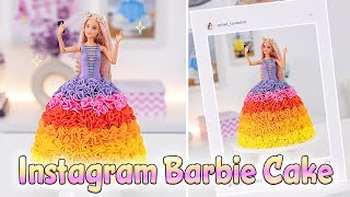 Get the Perfect Selfie with this Barbie Doll Cake and its Instagram-Inspired Dress