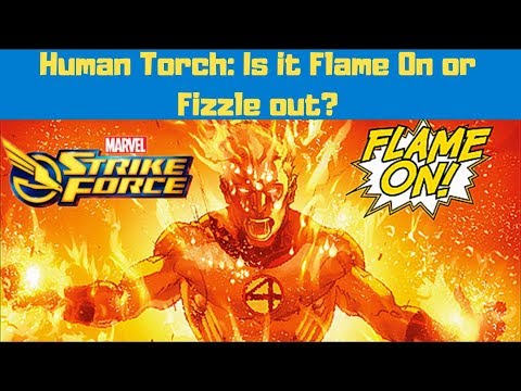 New Character Human Torch: Level Up and Gameplay | Marvel Strike Force | MSF