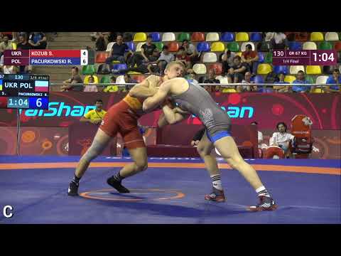 1/4 GR - 67 kg: S. KOZUB (UKR) v. R. PACURKOWSKI (POL)